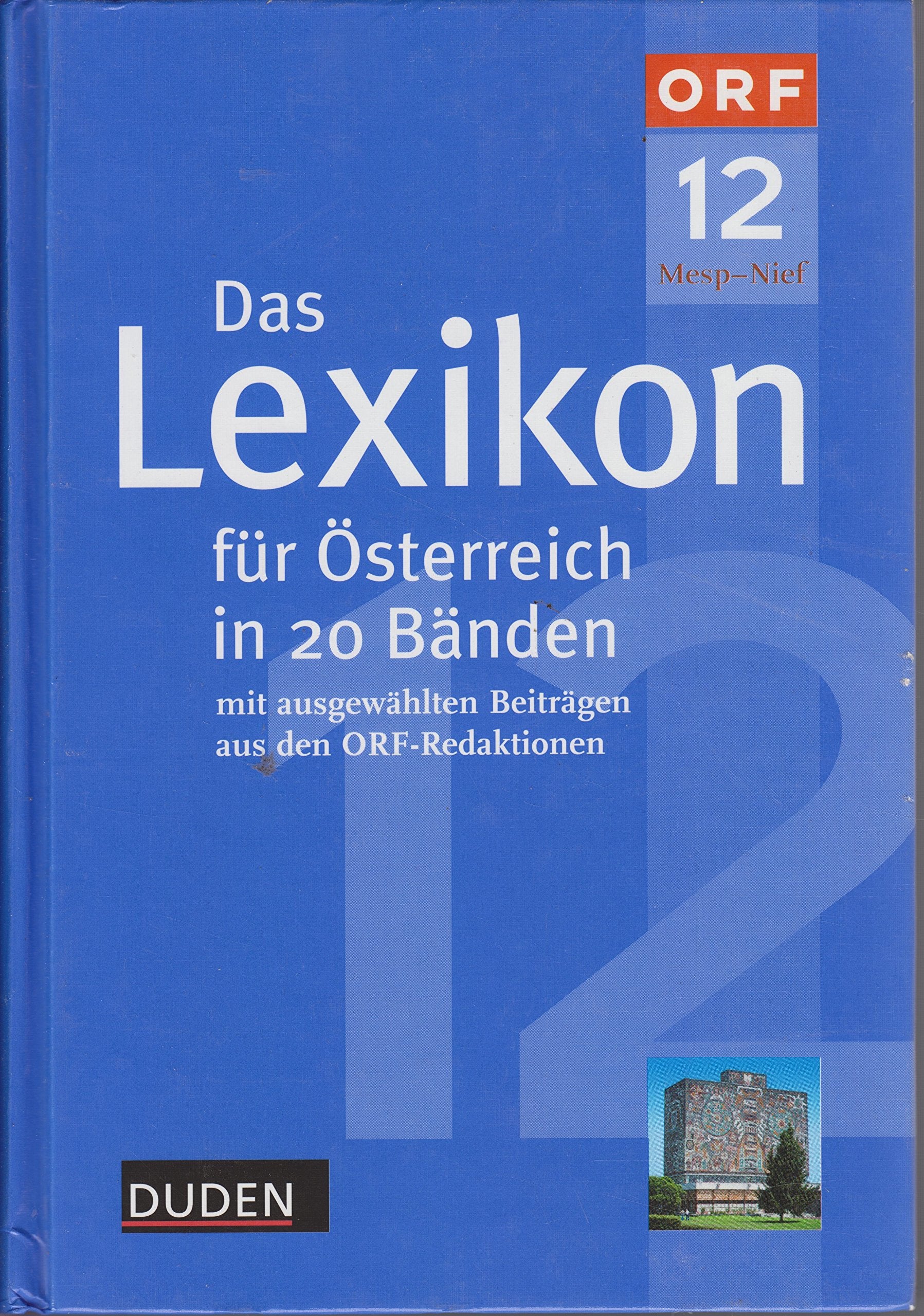 Das Lexikon für Österreich in 20 Bänden, Bd.12 : Mesp-Nief Contemporary literature