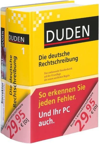 Duden. Die deutsche Rechtschreibung, inkl. Korrektursoftware General education