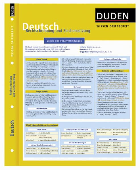 Duden - Wissen griffbereit - Deutsch: Rechtschreibung und Zeichensetzung Reference Books