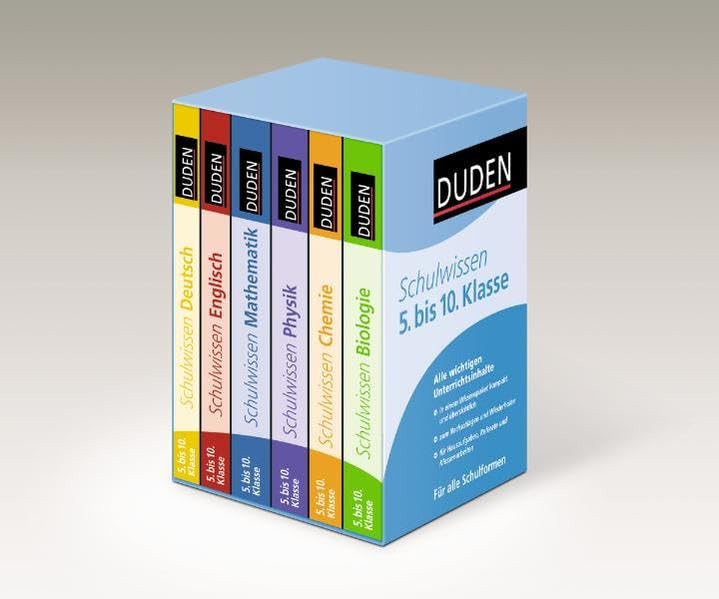 Duden Schulwissen 5. bis 10. Klasse (6 Bände): Alle wichtigen Unterrichtsinhalte – kompakt und übersichtlich (Duden - Lernhilfen) Foreign Languages ​​& Dictionaries