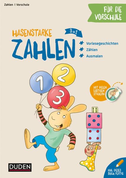 Hasenstarke Zahlen für die Vorschule: Zählen - Rechnen - Malen (Mit Paul ins Abenteuer Schule) Non-fiction