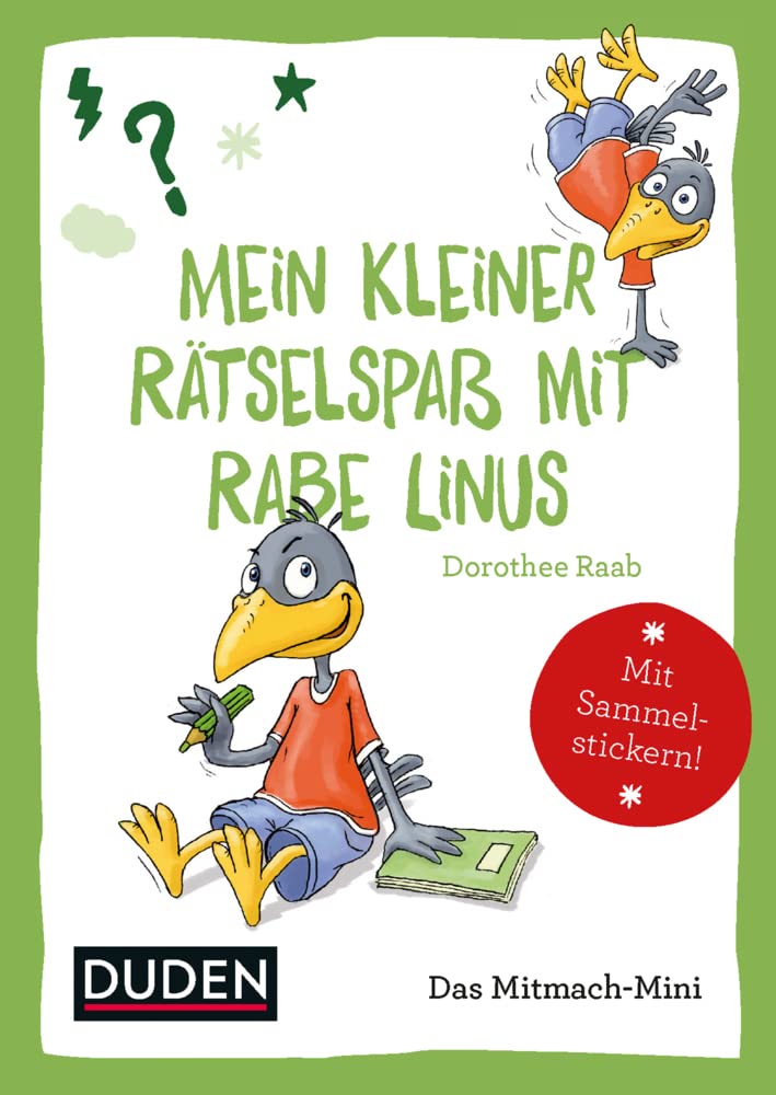 Duden Minis (Band 6) – Mein kleiner Rätselspaß mit Rabe Linus: Mit Sammelstickern! Tiptoi & Games