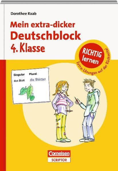 RICHTIG lernen - Mein extra-dicker Deutschblock 4. Klasse (Duden/Pelikan) Study Guides