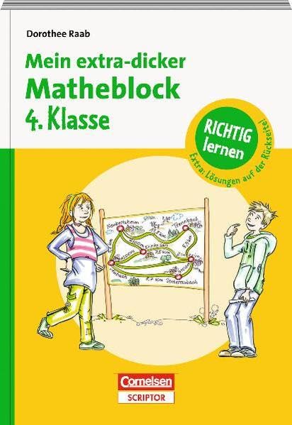 RICHTIG lernen - Mein extra-dicker Matheblock 4. Klasse (Duden/Pelikan) Study Guides