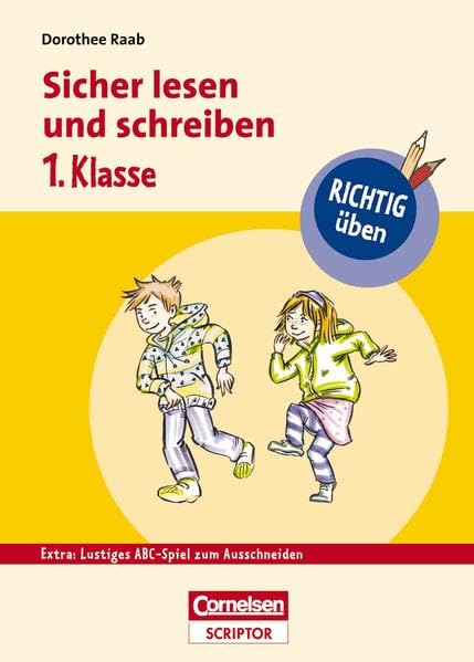 RICHTIG üben - Sicher lesen und schreiben 1. Klasse: Mit Abc-Spiel zum Ausschneiden (Duden/Pelikan) Study Guides