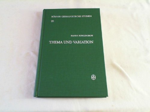Thema und Variationen: Eine Analyse der Shakespeare- und Strindberg-Bearbeitungen Dürrenmatts unter Berücksichtigung seiner Komödienkonzeption Books