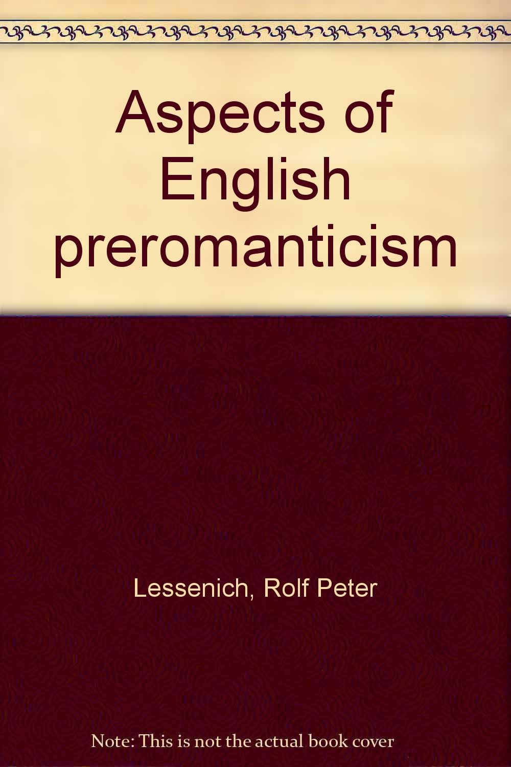 Product Image: Aspects of English Preromanticism