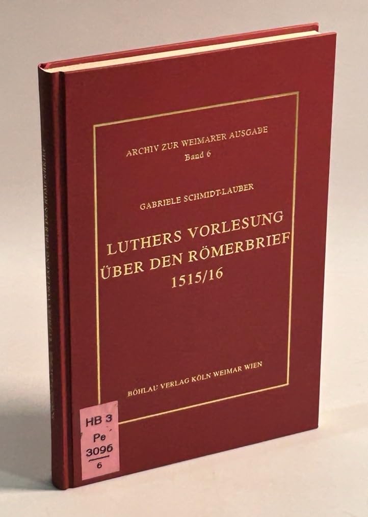 Luthers Vorlesung über den Römerbrief 1515/16: Ein Vergleich zwischen Luthers Manuskript und den studentischen Nachschriften (Archiv zur Weimarer ... Luthers: Texte und Untersuchungen, Band 6) Film, Art & Culture