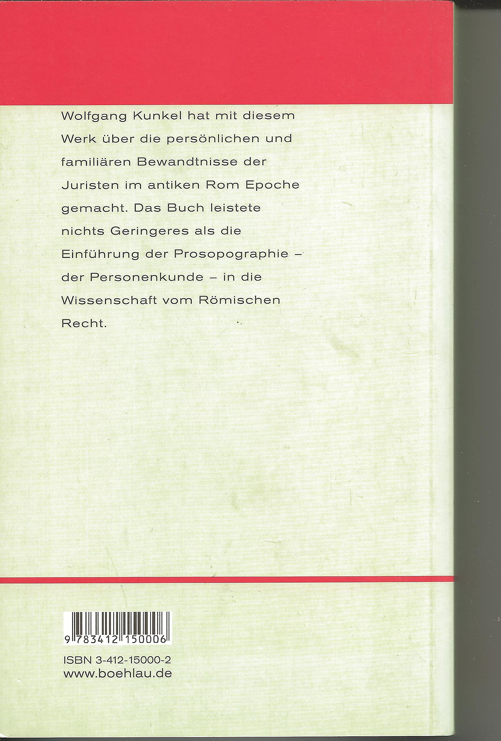 Die Römischen Juristen. Herkunft und soziale Stellung Law