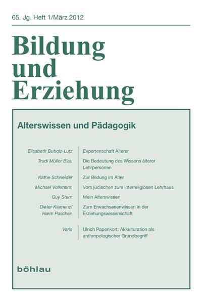Alterswissen in der Pädagogik Social Sciences