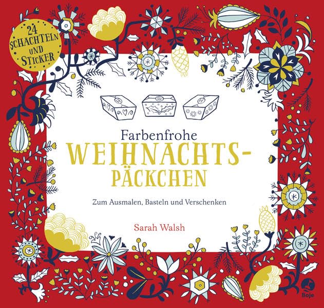 Farbenfrohe Weihnachtspäckchen - Zum Ausmalen, Basteln und Verschenken: 24 Schachteln und Sticker Film, Art & Culture