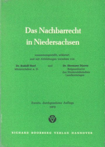 Das Nachbarrecht in Niedersachsen Books