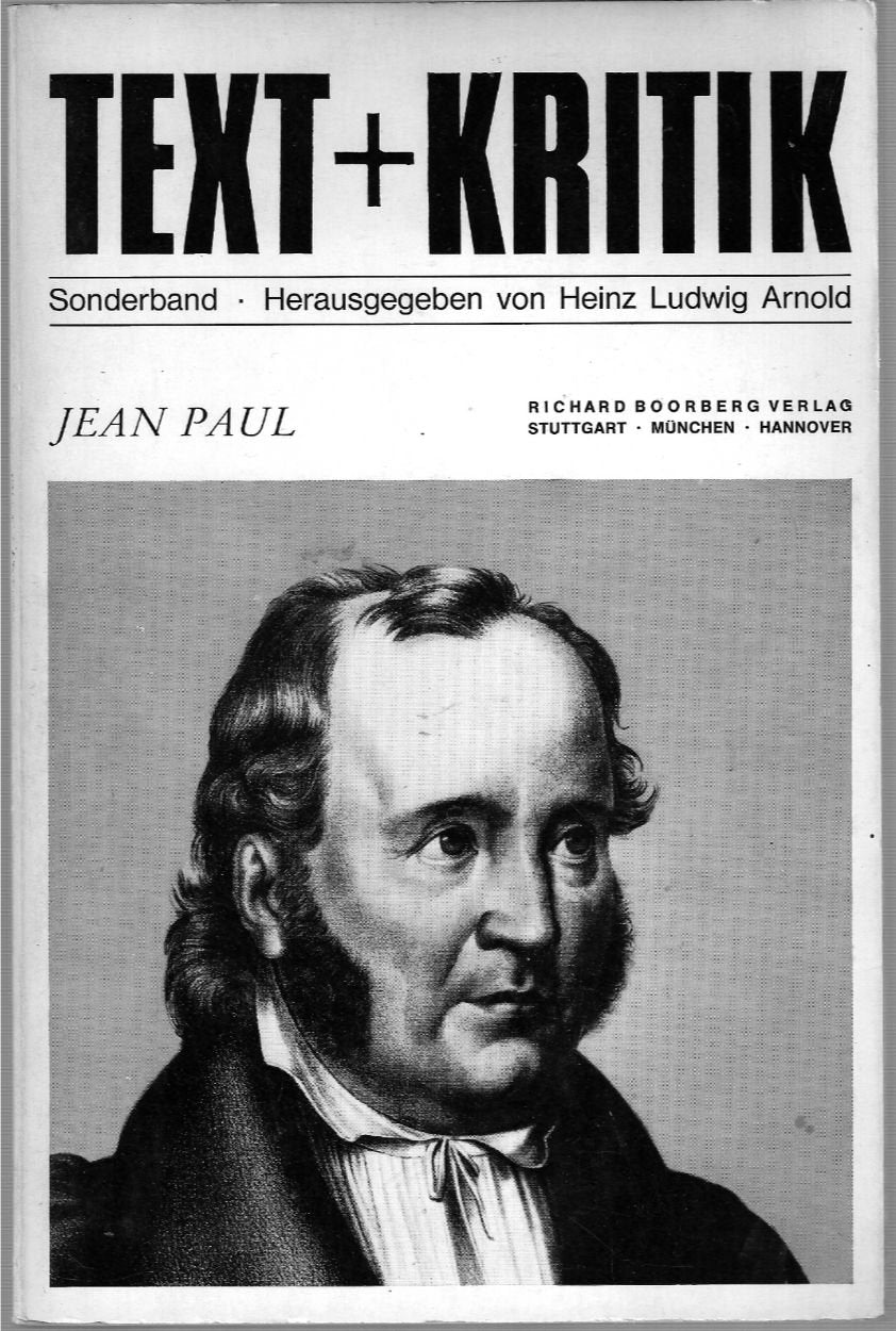 Jean Paul. Sonderband aus der Reihe Text & Kritik. Books