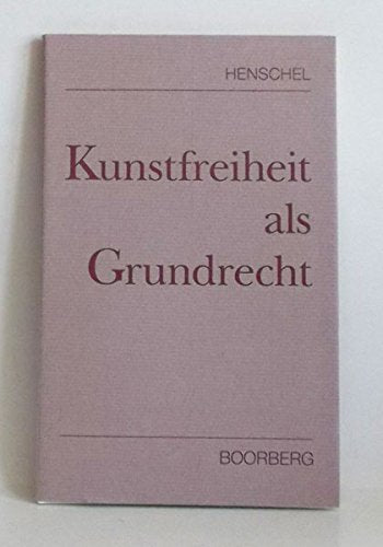Kunstfreiheit als Grundrecht book