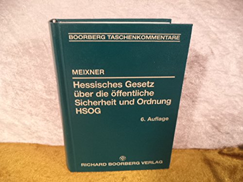 Hessisches Gesetz über die öffentliche Sicherheit und Ordnung (HSOG) book