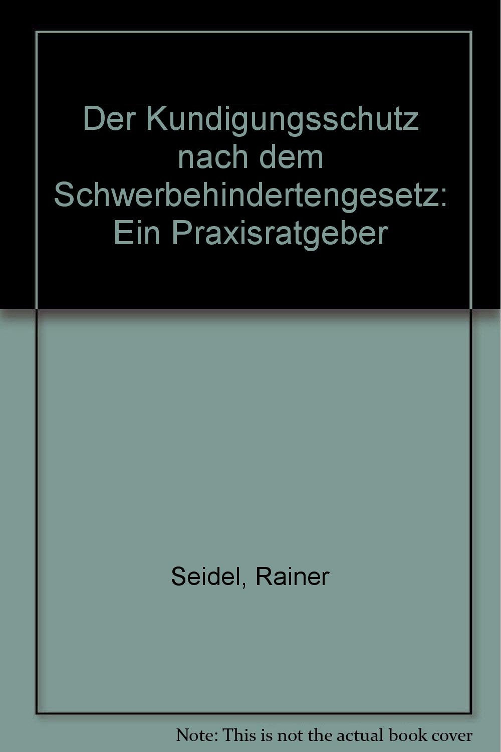 Der Kündigungsschutz nach dem Schwerbehindertengesetz. Ein Praxisratgeber Books