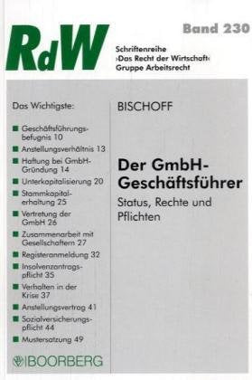 Der GmbH-Geschäftsführer Law Books