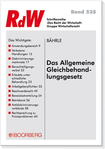 Das Allgemeine Gleichbehandlungsgesetz Law