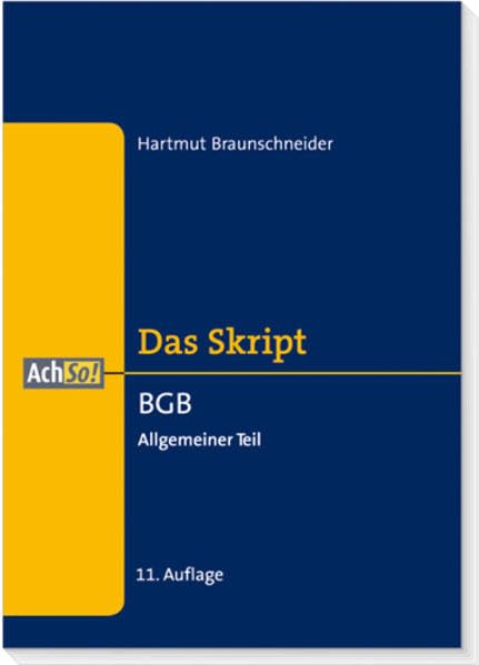 BGB - Allgemeiner Teil (AchSo! Lernen mit Fällen) Law