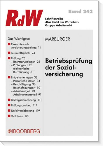 Betriebsprüfung der Sozialversicherung Law