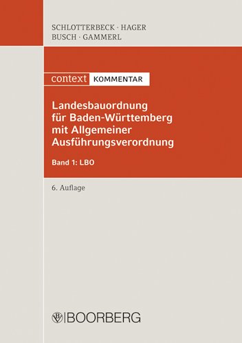 Landesbauordnung BW mit LBOAVO Law