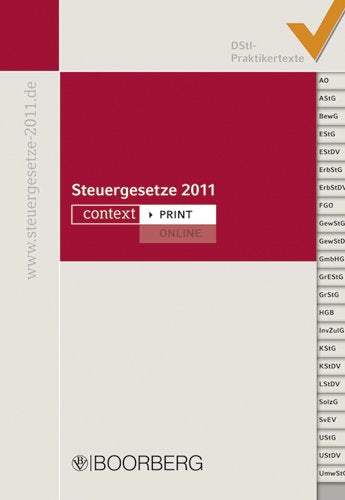 Steuergesetze 2011: DStI-Praktikertexte: Mit allen aktuellen Änderungen einschließlich Jahressteuergesetz 2010. Und Stichwortverzeichnis, inkl.Online-Service. Zugangscode im Buch Law