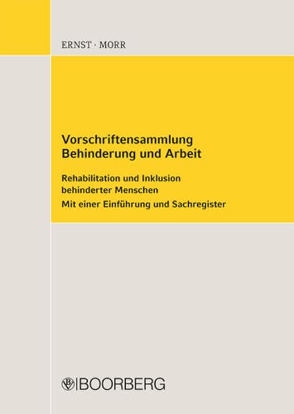 Vorschriftensammlung Behinderung und Arbeit book