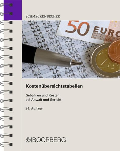 Schmeckenbecher Kostenübersichtstabellen Law