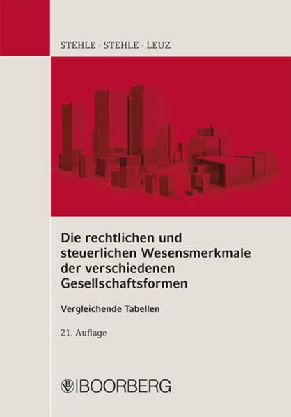 Die rechtlichen und steuerlichen Wesensmerkmale der verschiedenen Gesellschaftsformen Law
