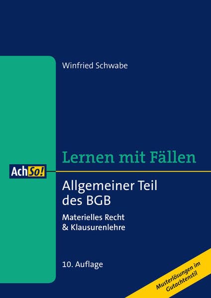Product Image: Allgemeiner Teil des BGB