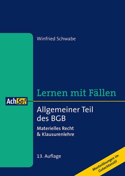 Product Image: Allgemeiner Teil des BGB