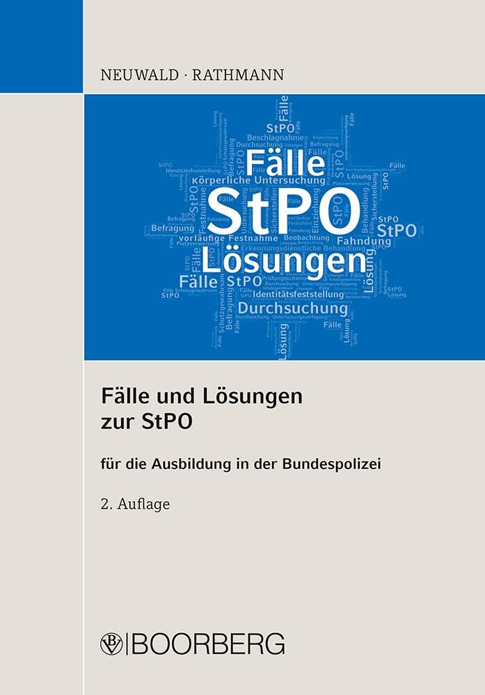 Fälle und Lösungen zur StPO Law