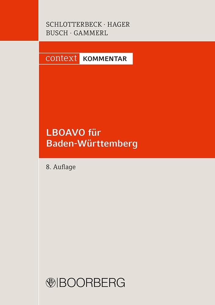 LBOAVO für Baden-Württemberg: Kommentar (context Kommentar) Law