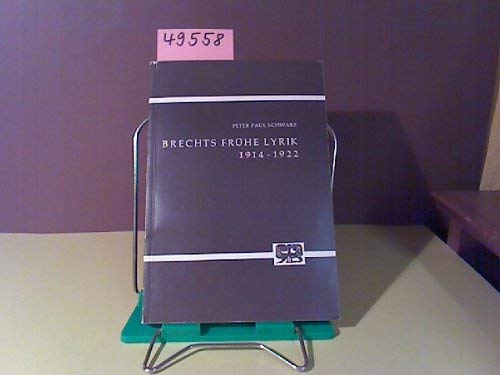Brechts frühe Lyrik 1914 - 1922 Books