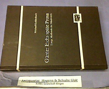 Gunter Eichs spate Prosa: Einige Merkmale der Maulwurfe (Abhandlungen zur Kunst-, Musik- und Literaturwissenschaft) (German Edition) Books