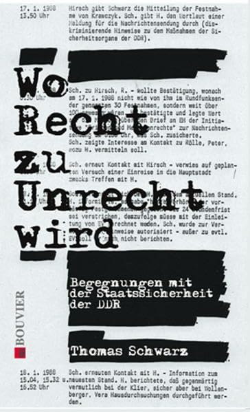 Wo Recht zu Unrecht wird: Begegnungen mit der Staatssicherheit der DDR German history