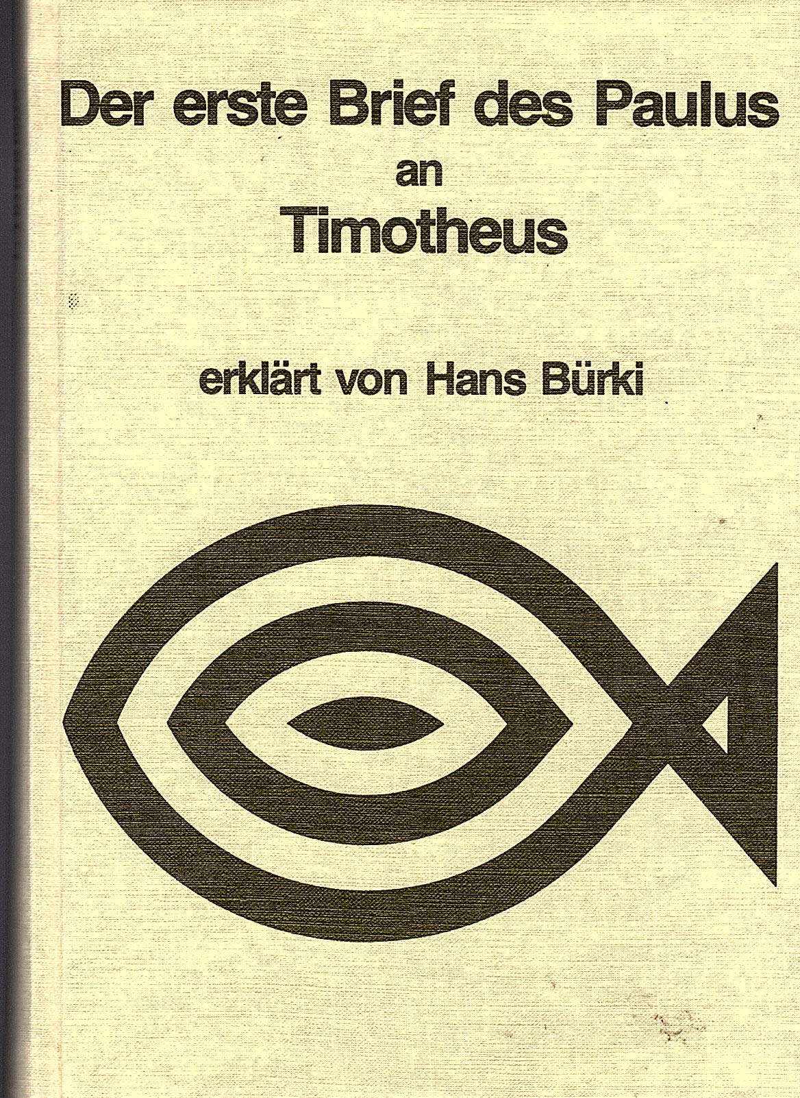 Wuppertaler Studienbibel, NT, Der erste Brief des Paulus an Timotheus Law