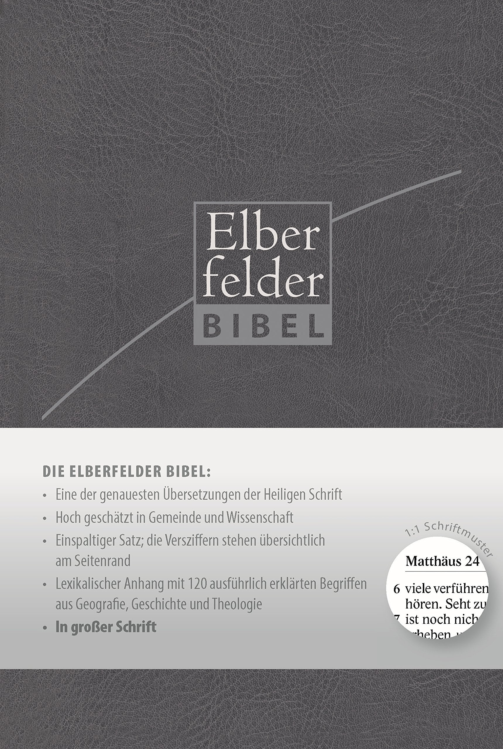 Elberfelder Bibel in großer Schrift - ital. Kunstleder Religion & Esotericism