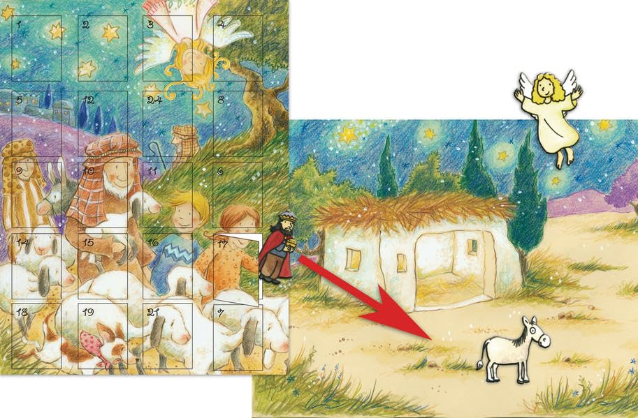 Warten aufs Weihnachtsfest: Der magnetische Adventskalender. Mit der Weihnachtsgeschichte nach der Elberfelder Bibel auf der Rückseite Calendars