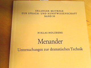 MENANDER Untersuchungen Zur Dramatischen Technik book