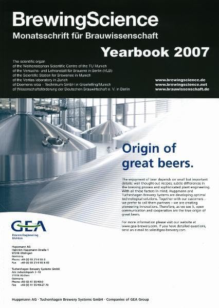 BrewingScience - Monatsschrift für Brauwissenschaft Yearbook 2007 Natural Sciences