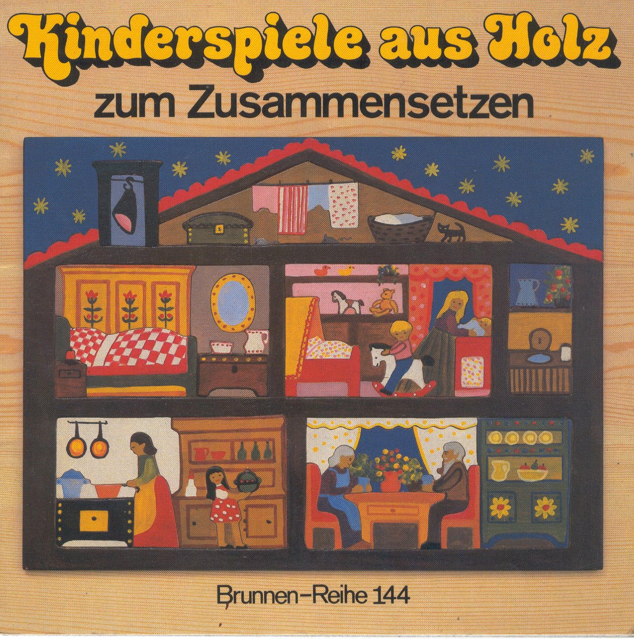 Kinderspiele aus Holz zum Zusammensetzen. Books