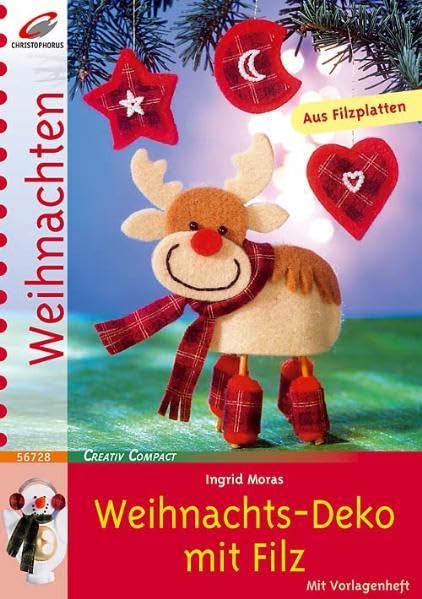 Weihnachts-Deko mit Filz: Aus Filzplatten. Mit Vorlagenheft (Creativ Compact) Hobbies & Crafts