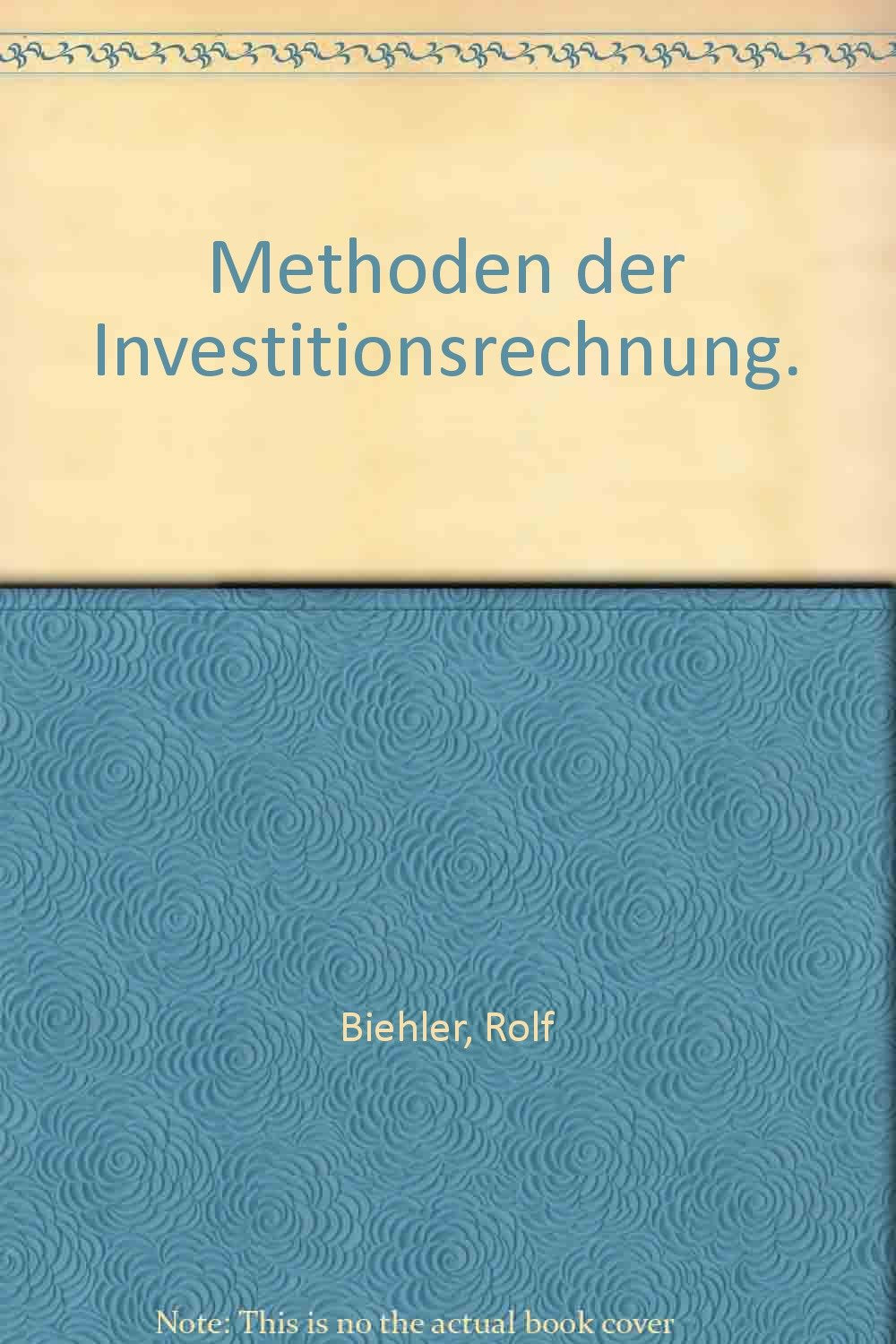 Methoden der Investitionsrechnung Books