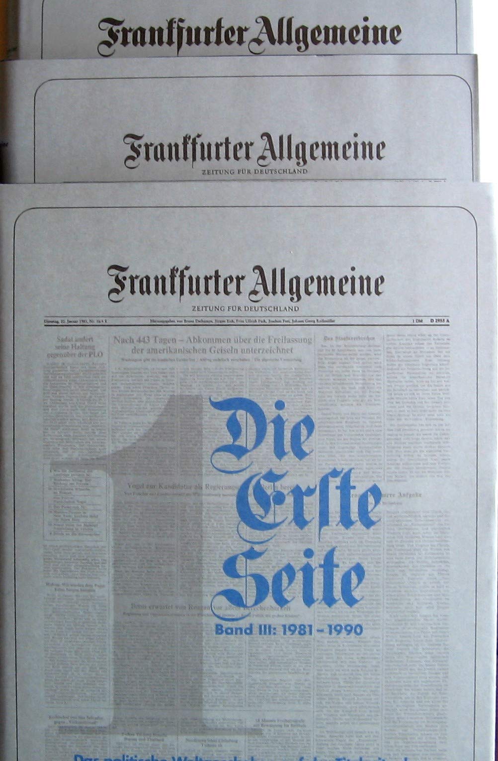 FAZ - Seite 1: FAZ, Die erste Seite, Bd.1-3, 1949-1990, 3 Bde. Film, Art & Culture