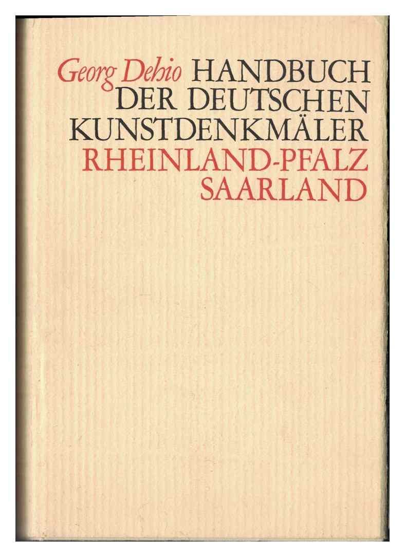 Handbuch der Deutschen Kunstdenkmäler, Rheinland-Pfalz Saarland Books