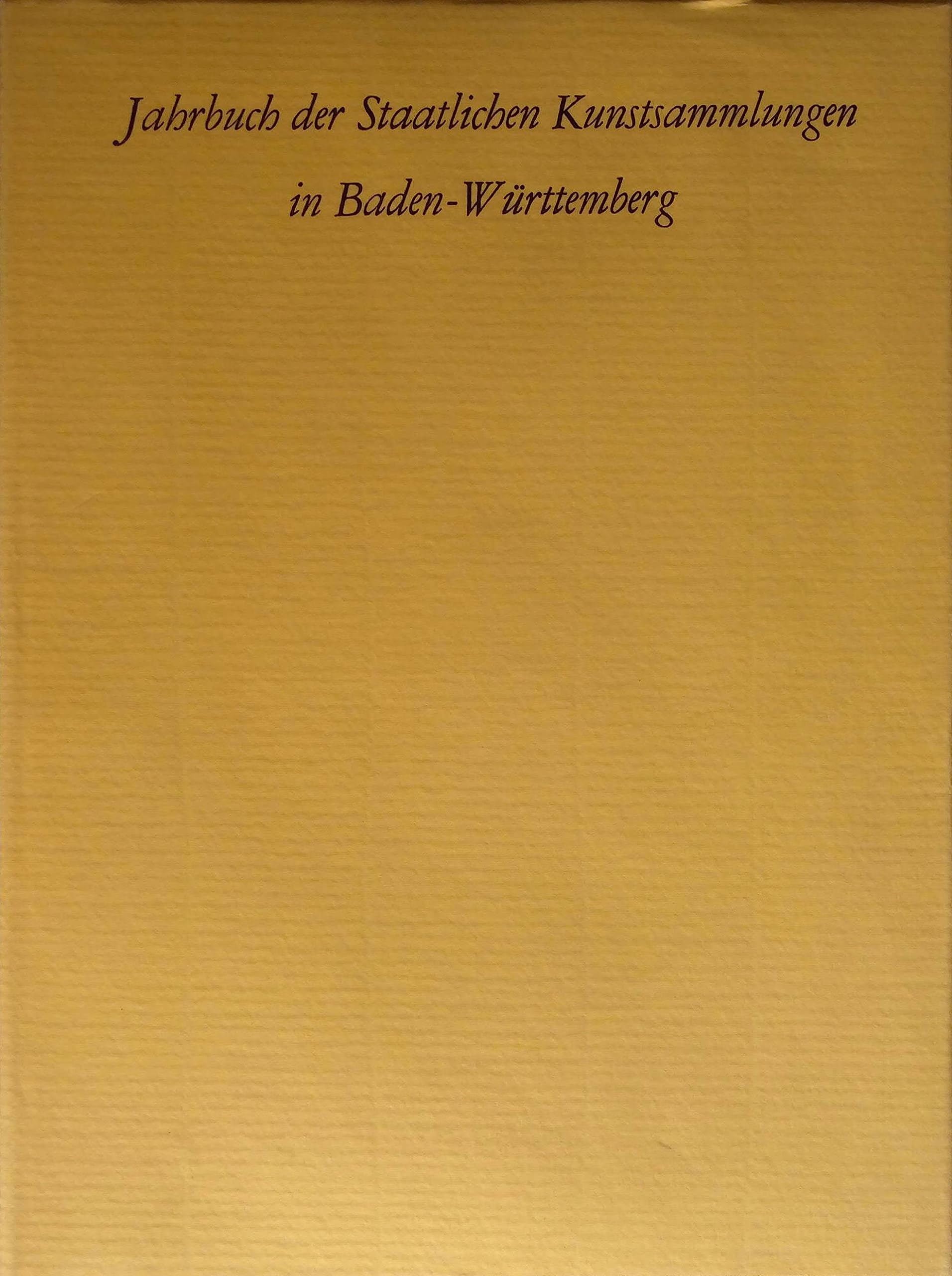 Jahrbuch der Staatlichen Kunstsammlungen in Baden-Württemberg, Bd.8, 1971 Film, Art & Culture