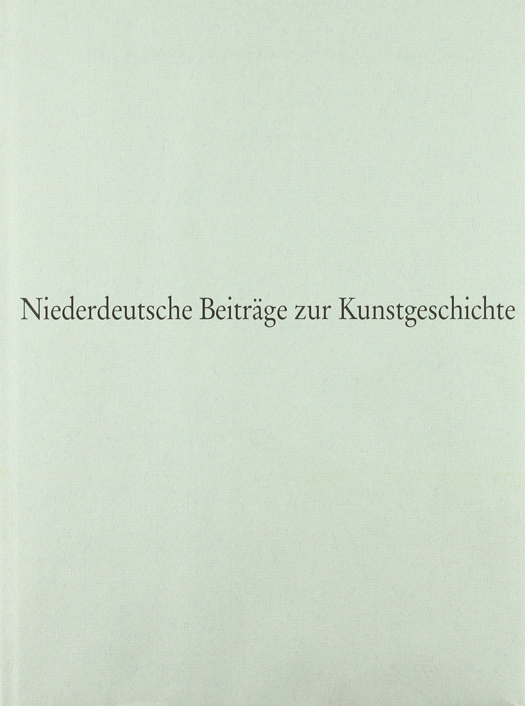 Niederdeutsche Beiträge zur Kunstgeschichte, Bd.37, 1998 Film, Art & Culture
