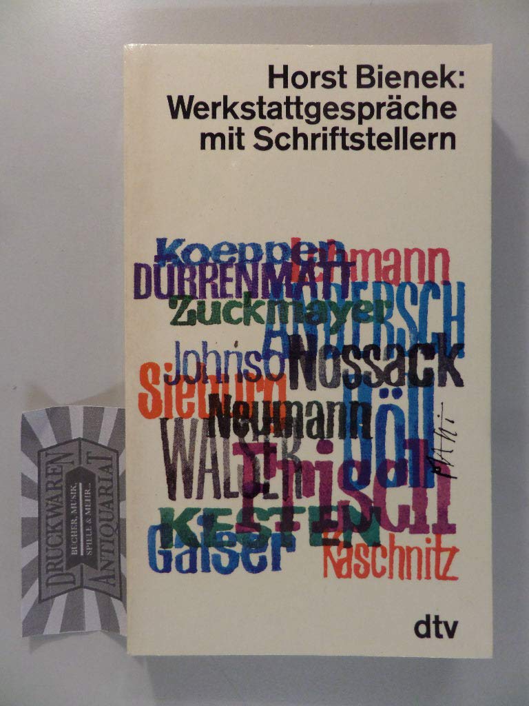 Werkstattgespräche mit Schriftstellern. Professional & Reference Books