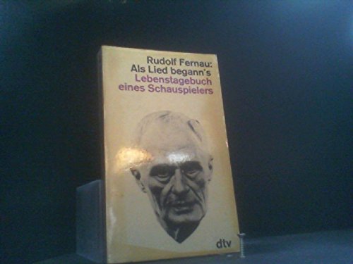 Product Image: Als Lied begann's. Lebenstagebuch eines Schauspielers.